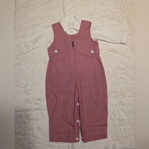 Strasburg Toddler Boys Overall/Romper - Size 24M Christmas